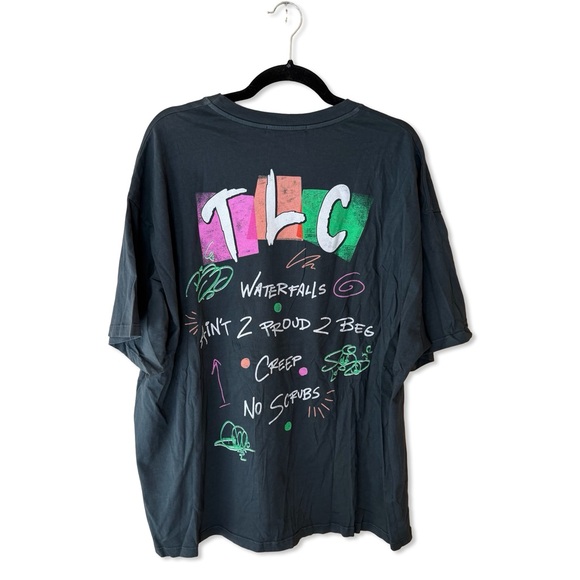Daydreamer TLC singles tee Black Graphic 90s hip hop vintage one size L - Picture 3 of 5